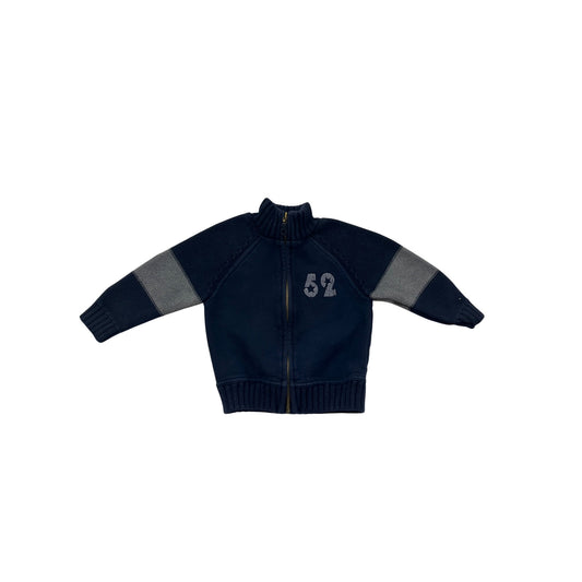 Standard Blues Toddler zip-Up 2T Navy & Gray Cotton/Polyester #8288