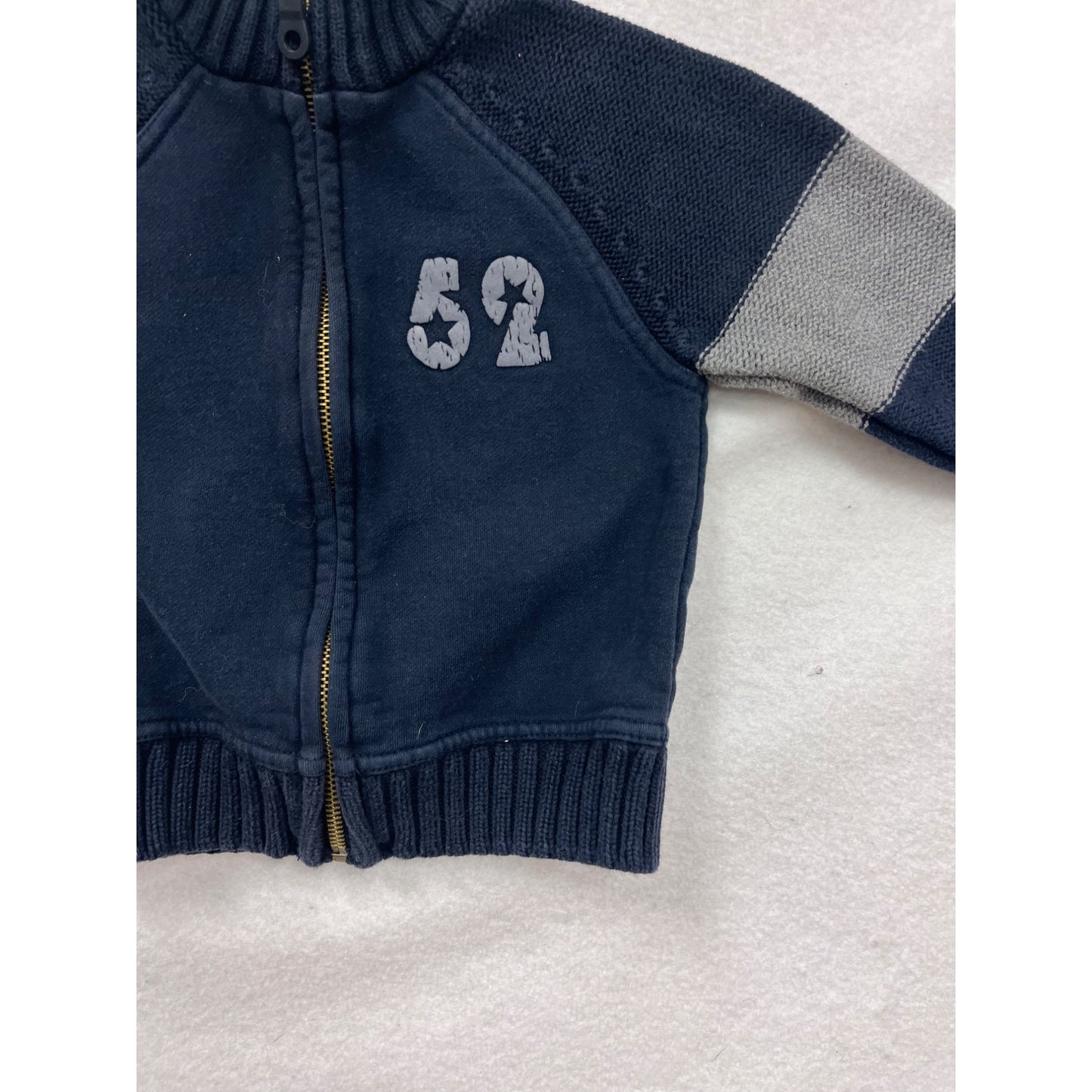 Standard Blues Toddler zip-Up 2T Navy & Gray Cotton/Polyester #8288