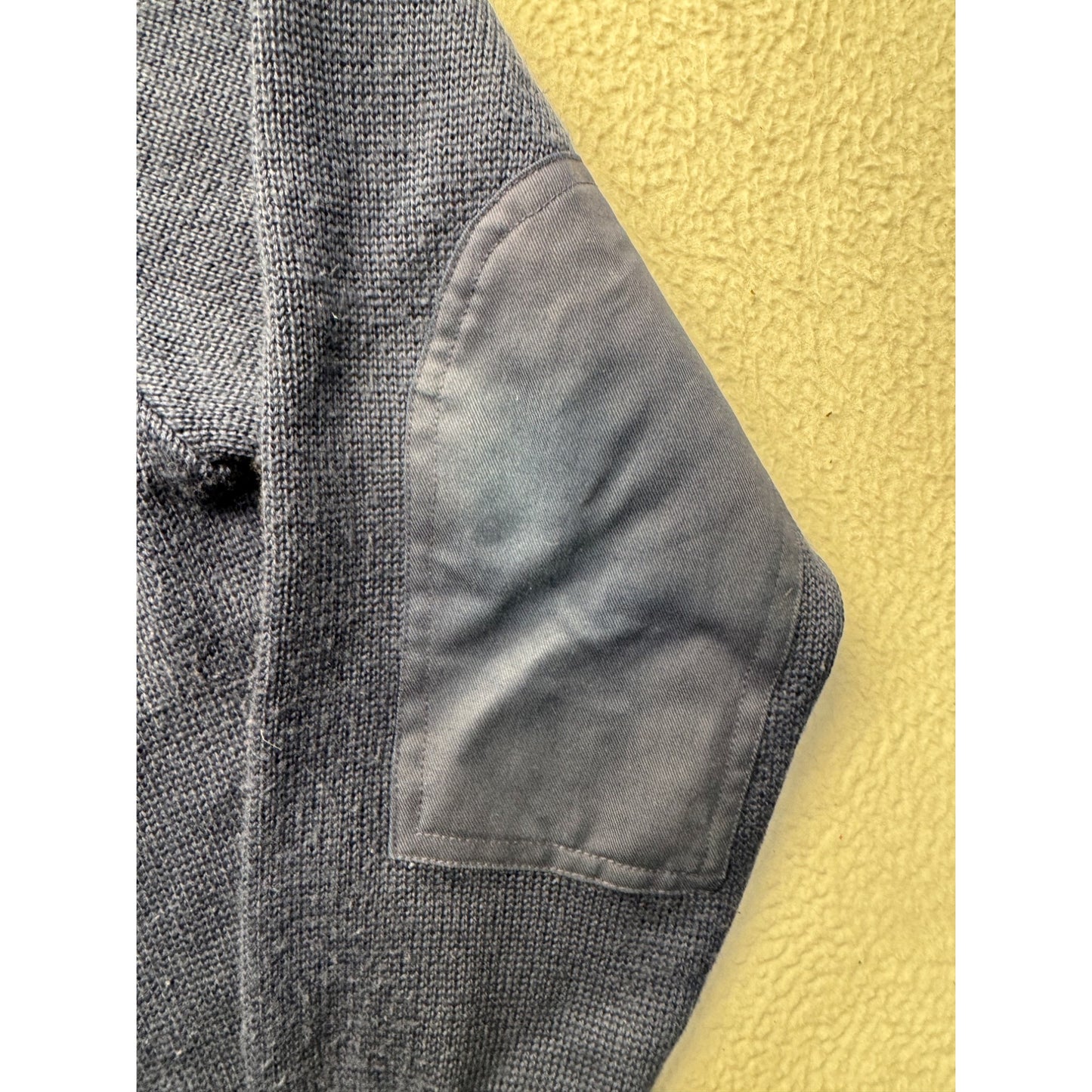 Vintage Military  Wool Blend Navy Blue Cardigan Sweater #7923