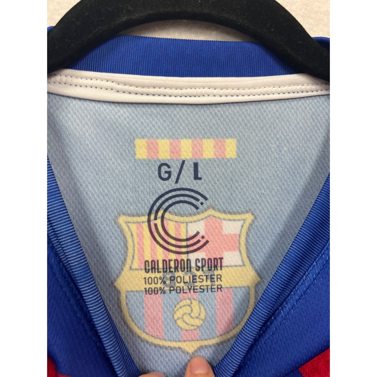 Barcelona FC Home Jersey Large G/L Unisex Calderon Sport #354A