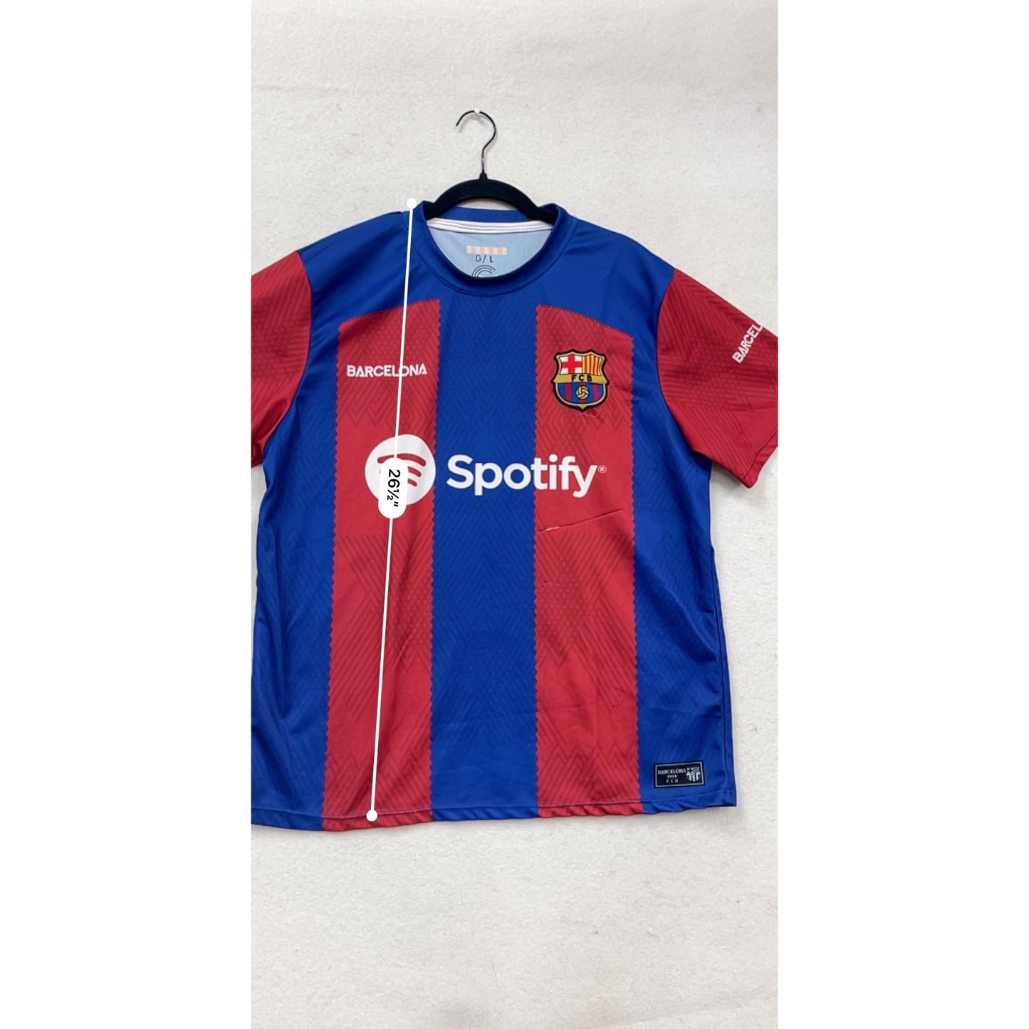 Barcelona FC Home Jersey Large G/L Unisex Calderon Sport #354A