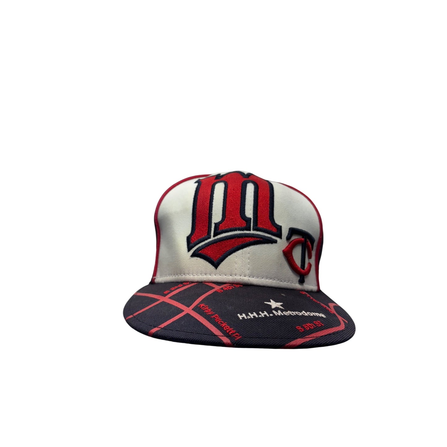 Minnesota Twins Hat With H.H.H. Metrodome Map Design #7657