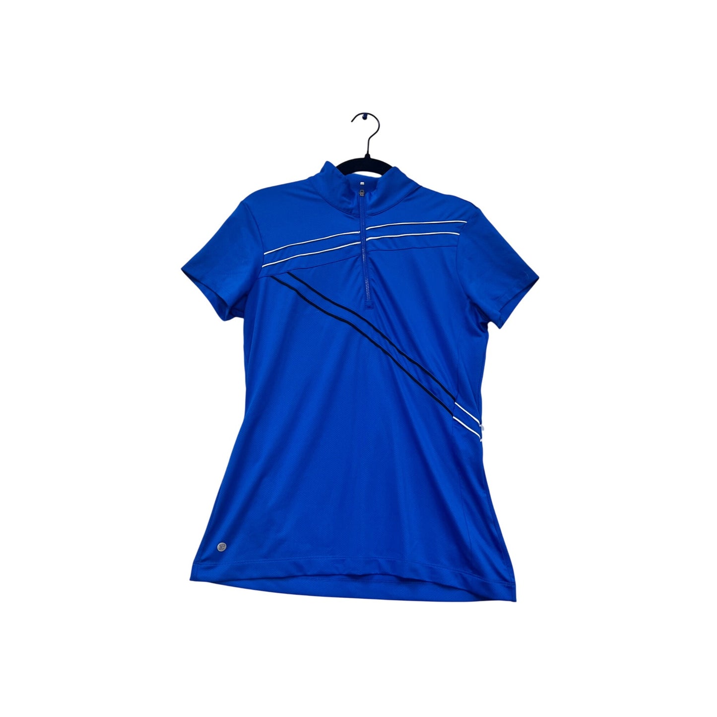 PGA Tour Womens Blue Short Sleeve Golf Polo Shirt Size M #539A