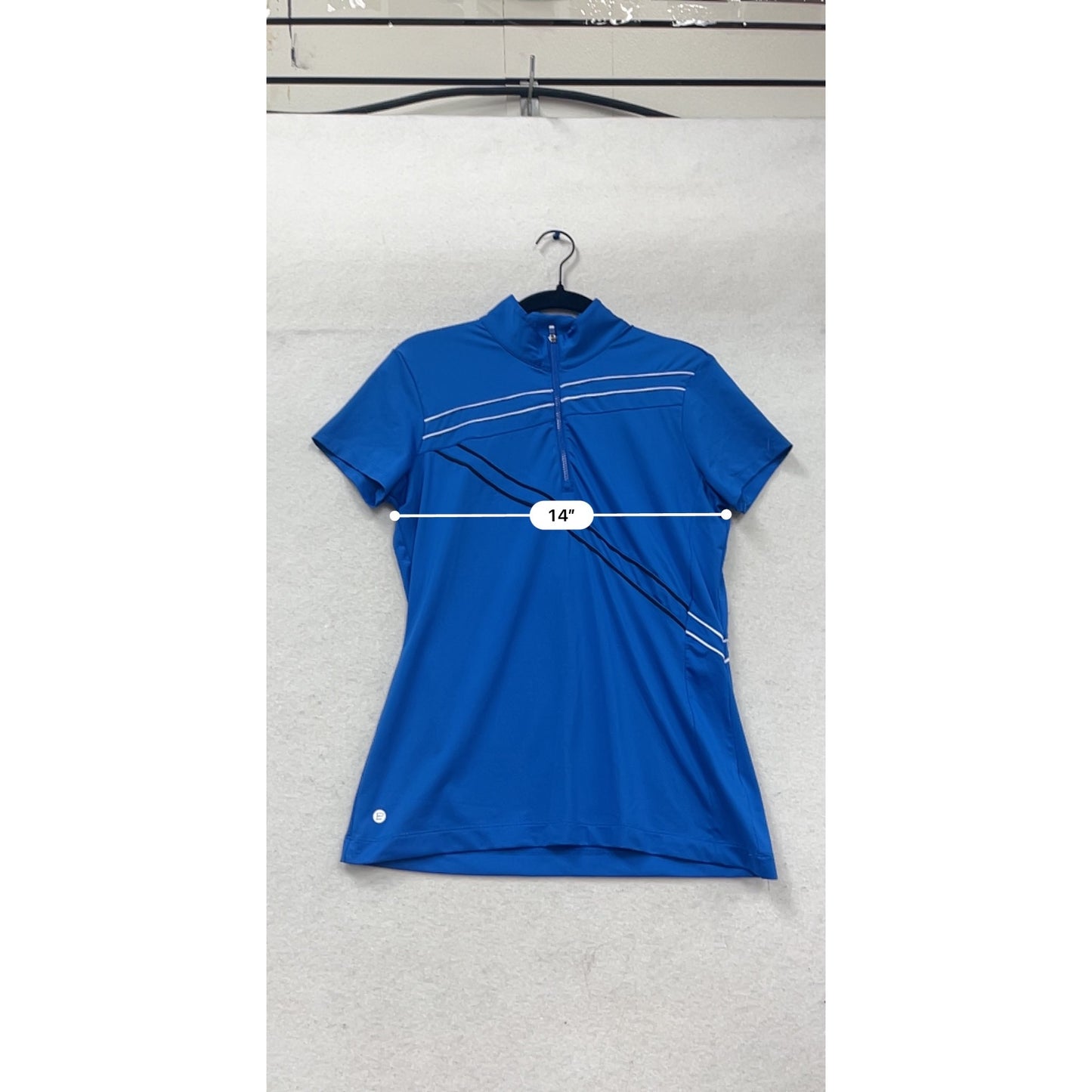 PGA Tour Womens Blue Short Sleeve Golf Polo Shirt Size M #539A