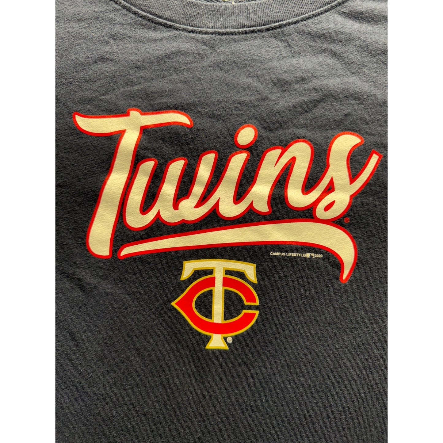 MN Twins Long-Sleeve Navy Shirt L By Campus Lifestyle #9124