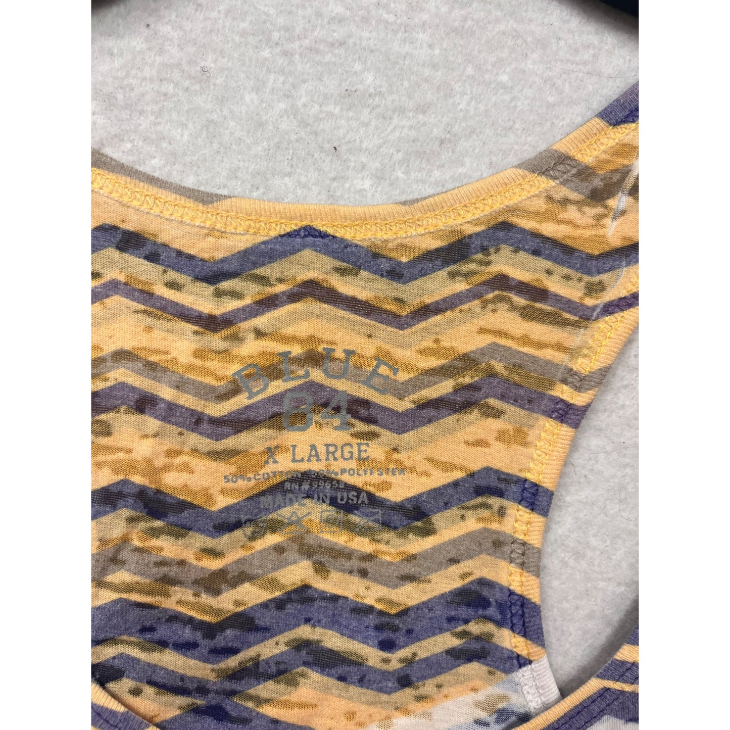 Blue Club Athletic Chevron Racerback Tank Top #298A