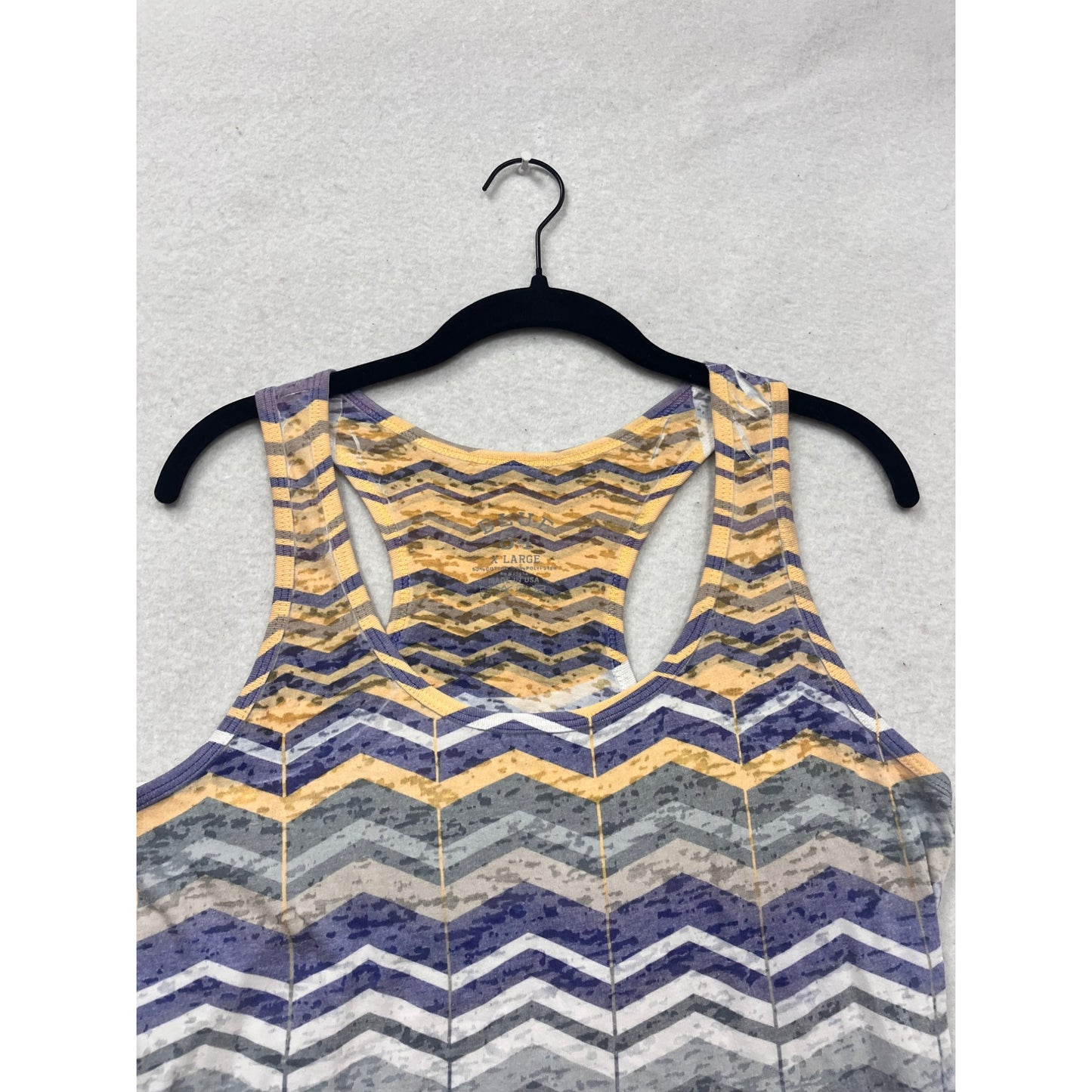 Blue Club Athletic Chevron Racerback Tank Top #298A