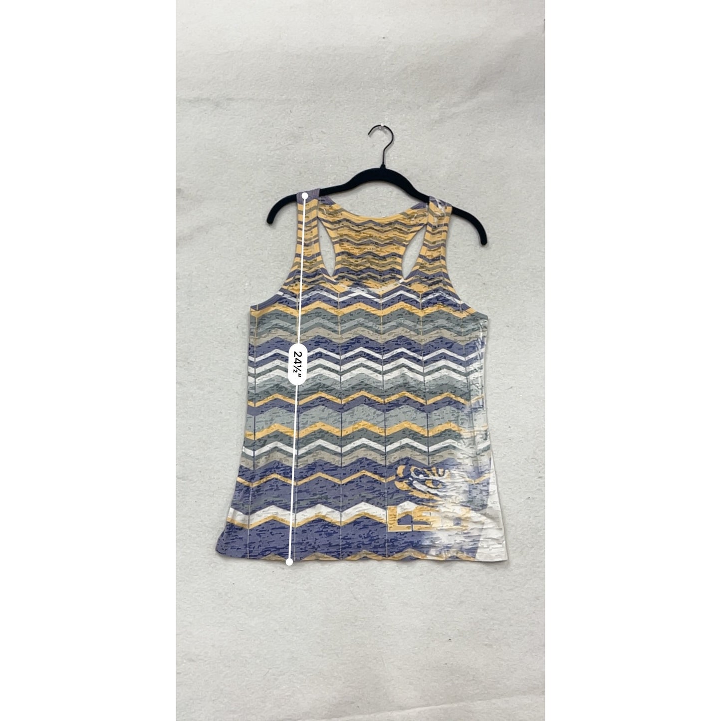 Blue Club Athletic Chevron Racerback Tank Top #298A