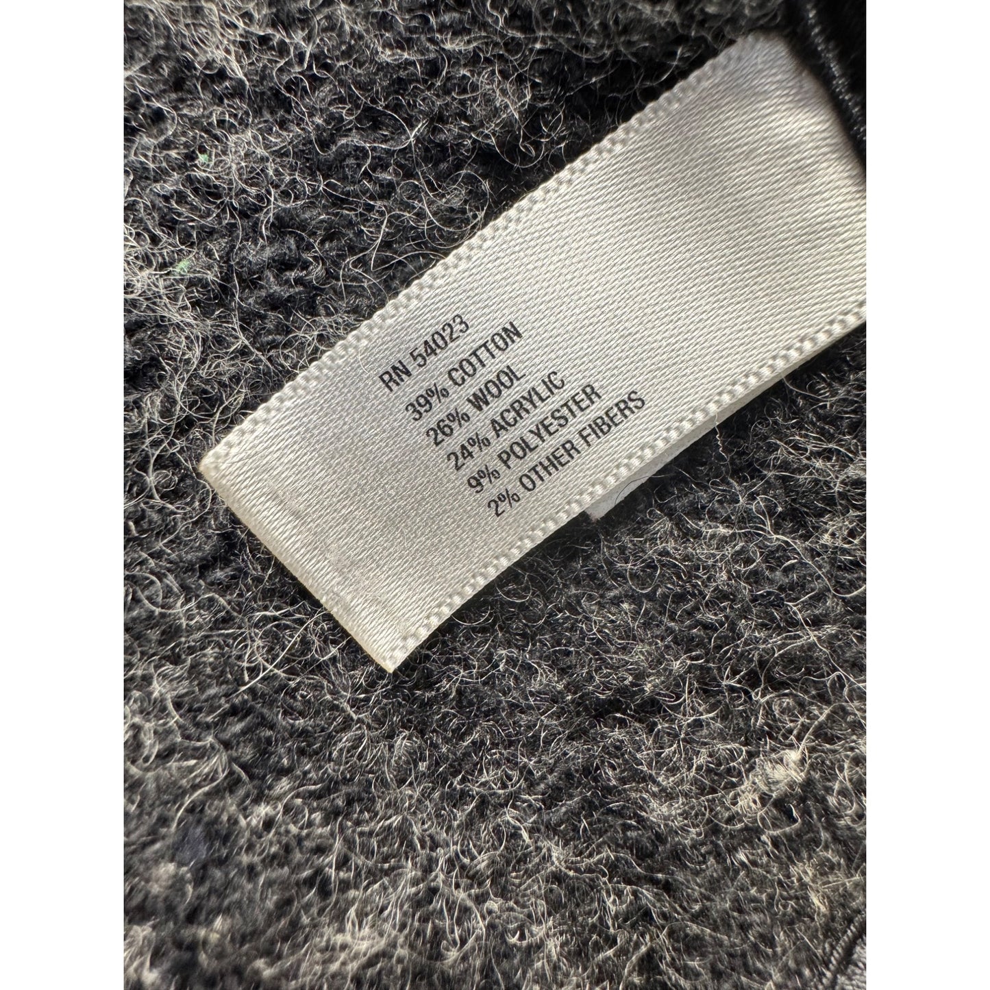 Gap Womens Open Front Gray Wool Blend Cardigan Coat With Satin Trim Size M #9420