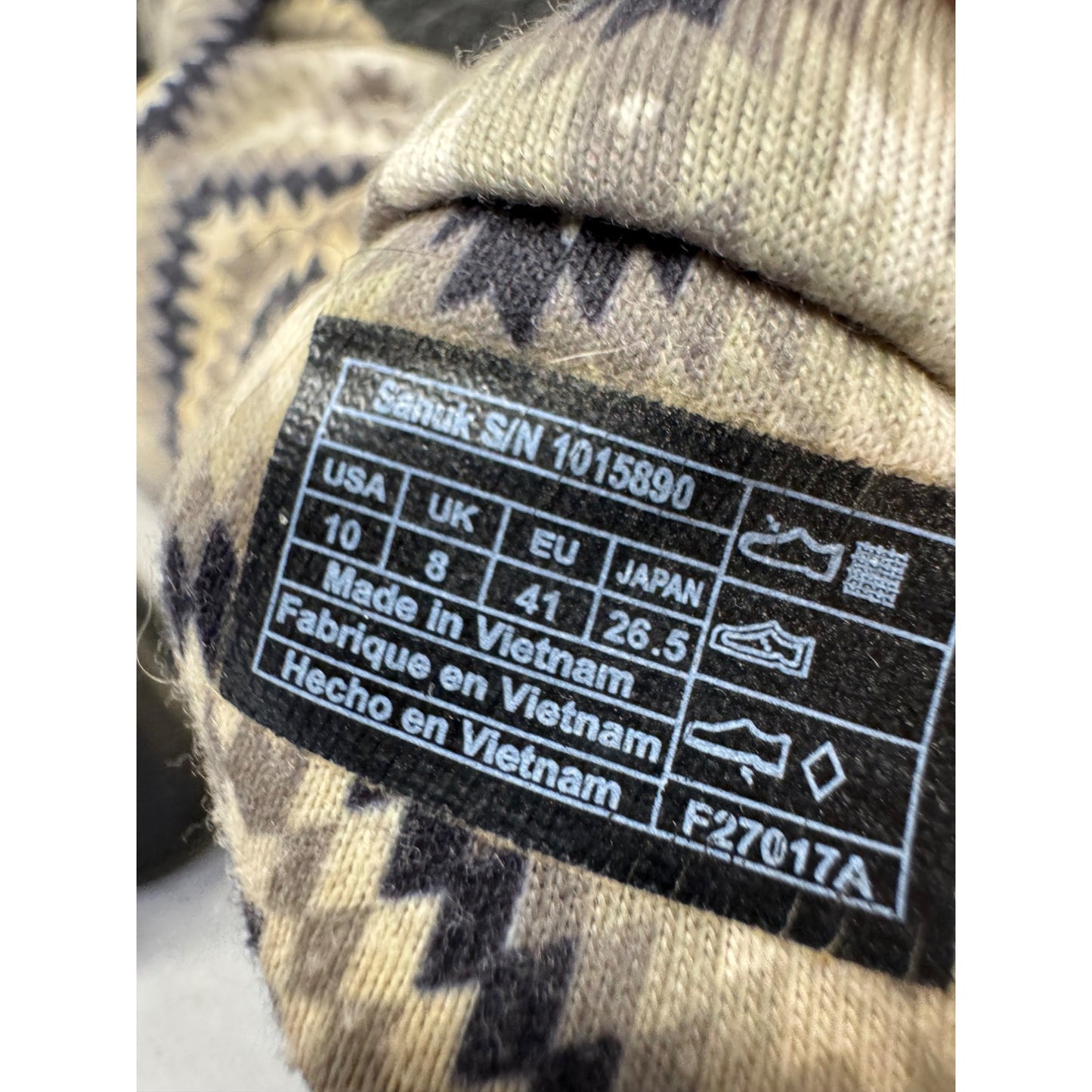 Sanuk Yoga Sandals Size 10 Black & Beige 87B