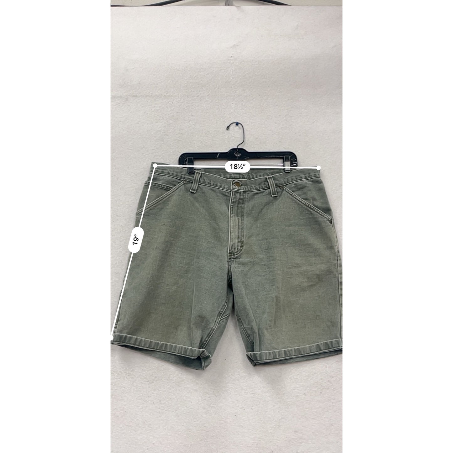 Carhartt Olive Green Denim Shorts Size 40 #434A