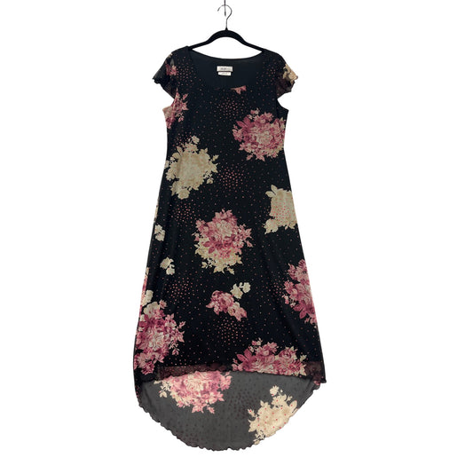 Womens AGB Black Floral High-Low Dress Size 10 #8163
