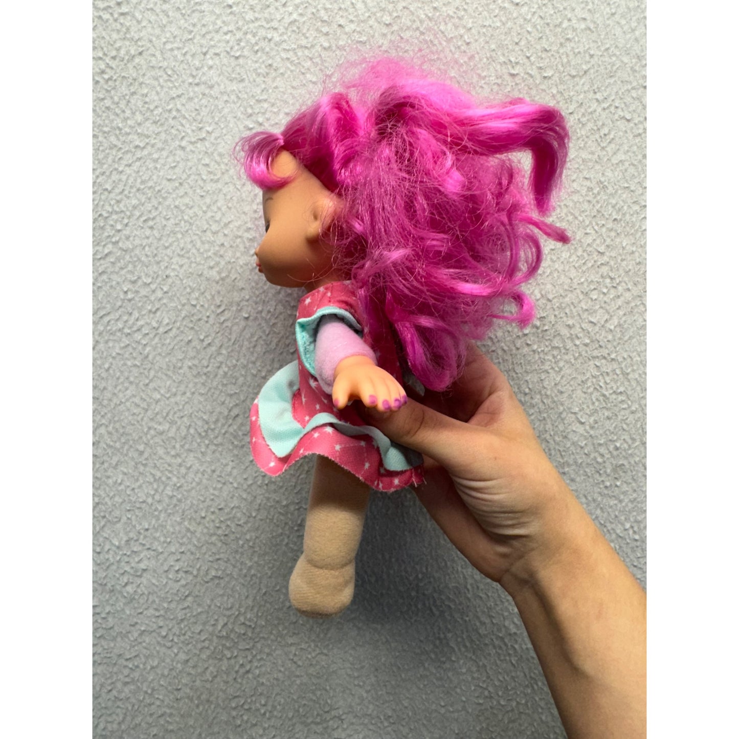 Pink-Haired Plush Doll With Starry Dress by GiGo Toys #9974
