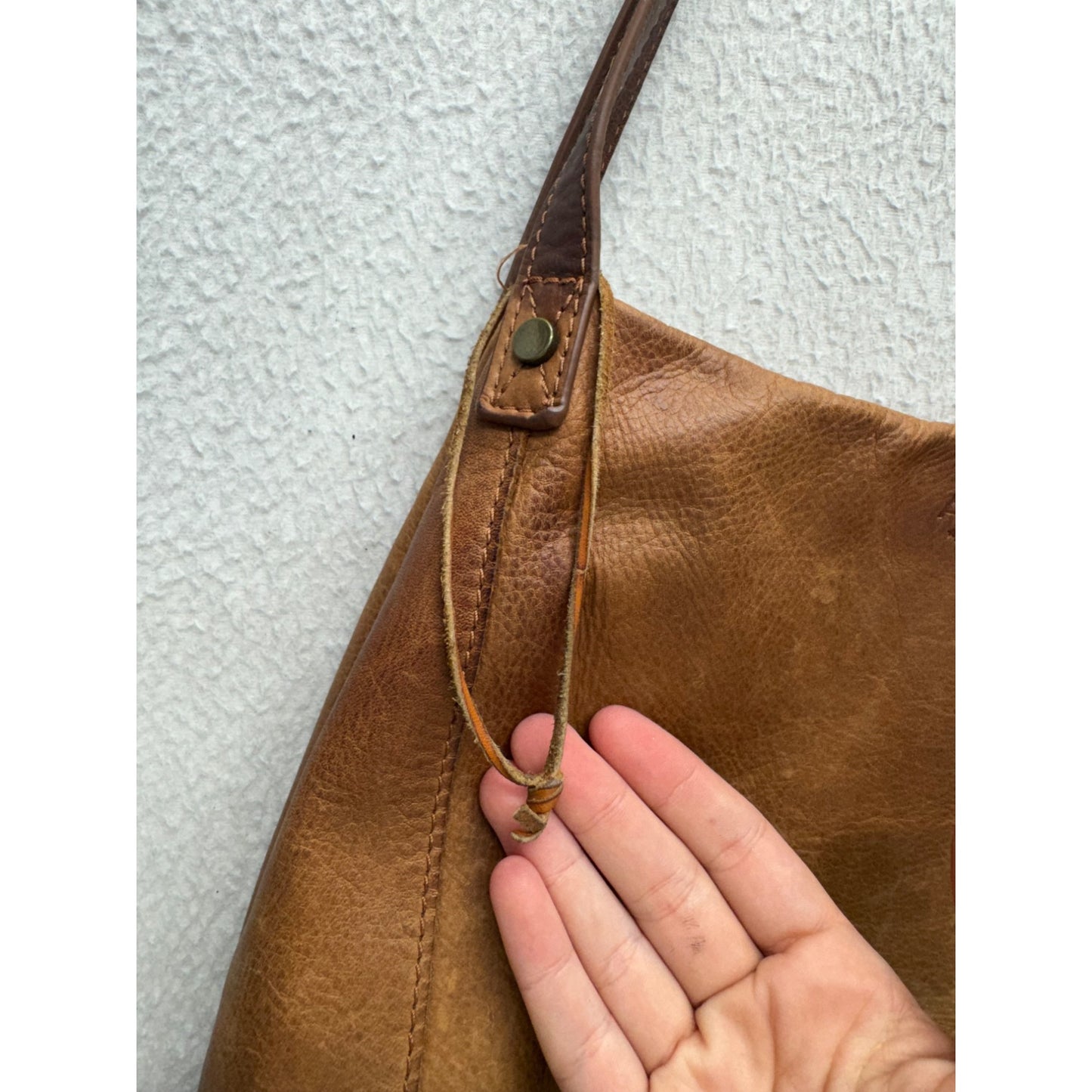 American Leather Co. Brown Genuine Leather Shoulder Bag #9841