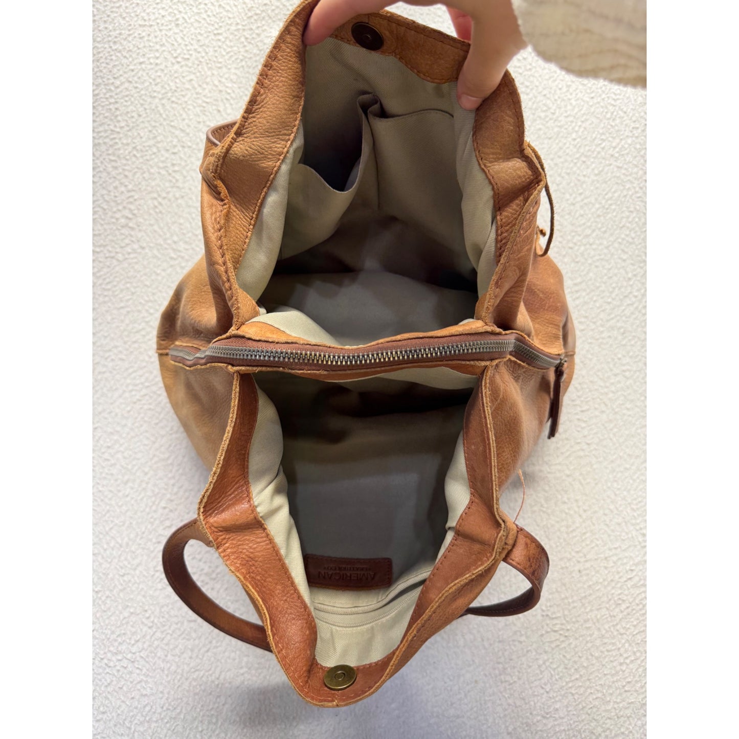 American Leather Co. Brown Genuine Leather Shoulder Bag #9841