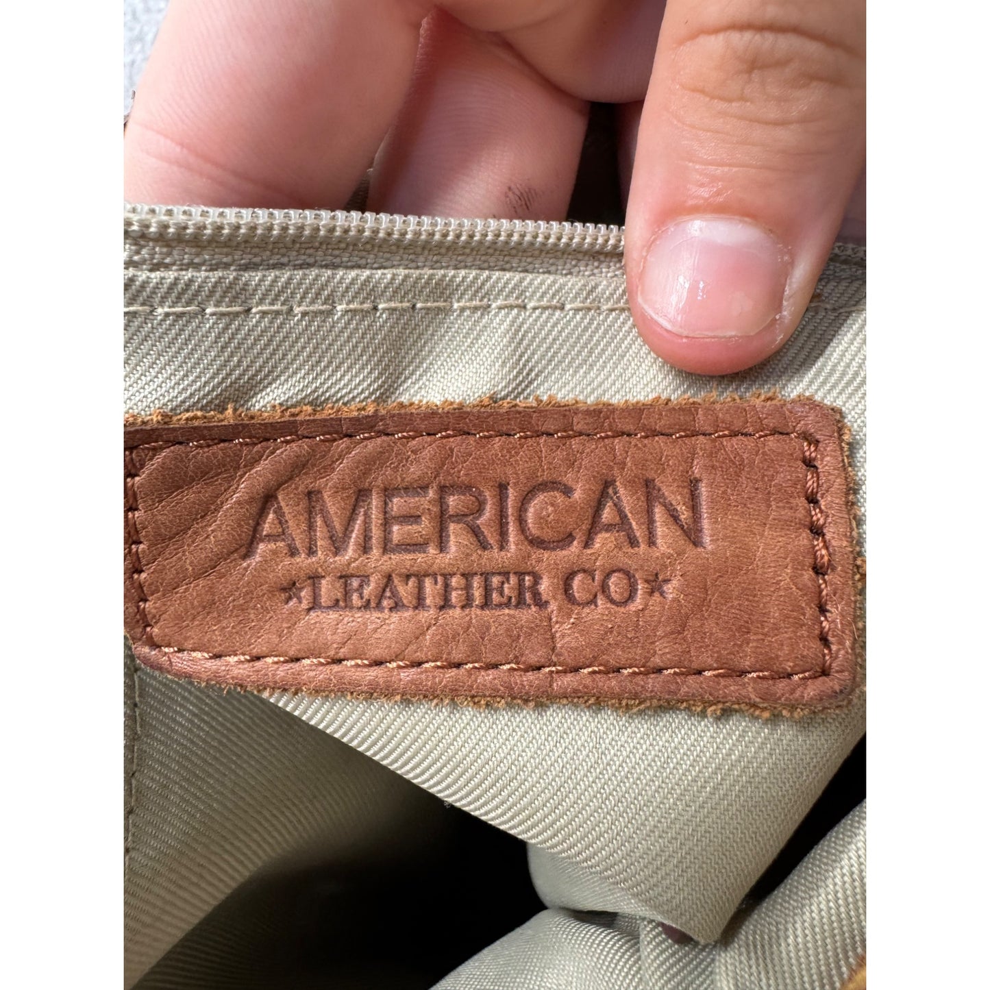 American Leather Co. Brown Genuine Leather Shoulder Bag #9841
