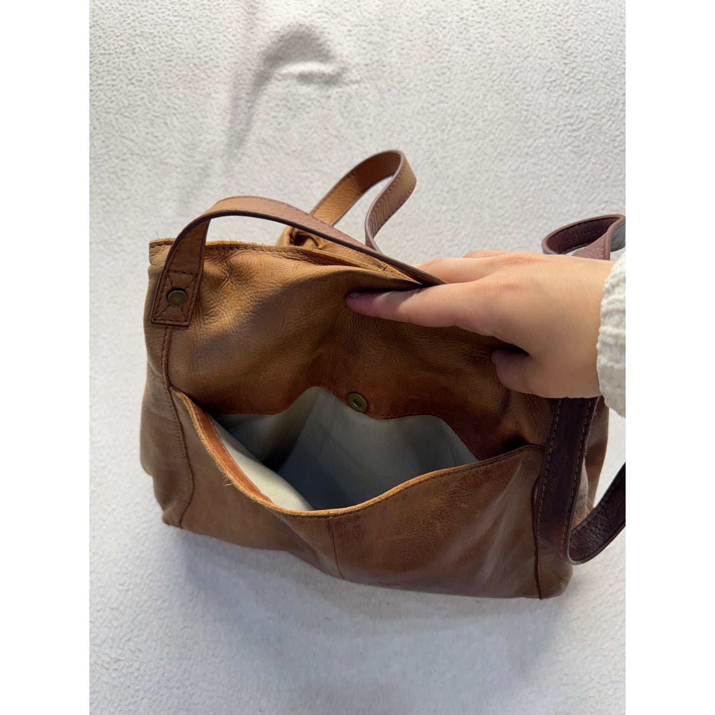 American Leather Co. Brown Genuine Leather Shoulder Bag #9841