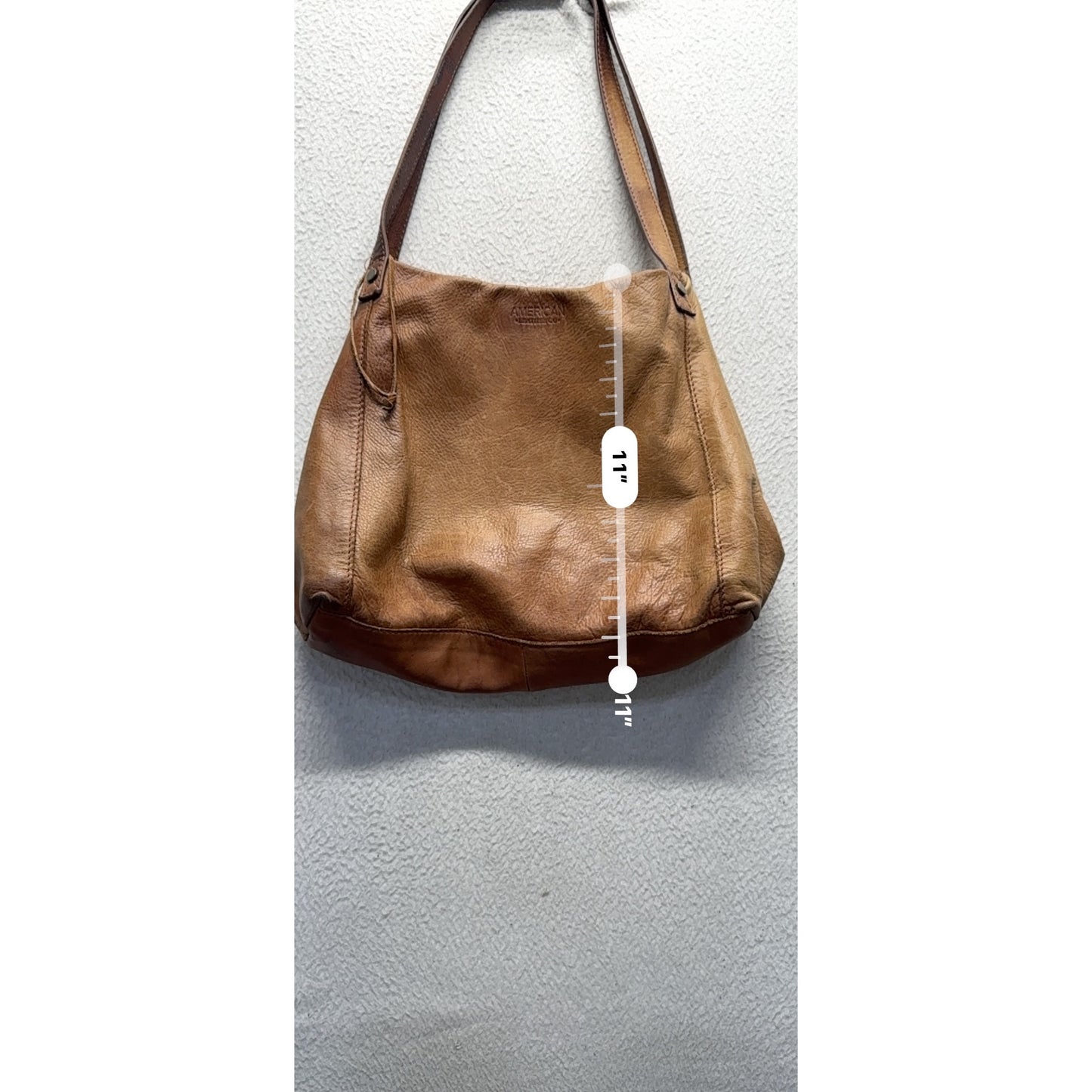 American Leather Co. Brown Genuine Leather Shoulder Bag #9841