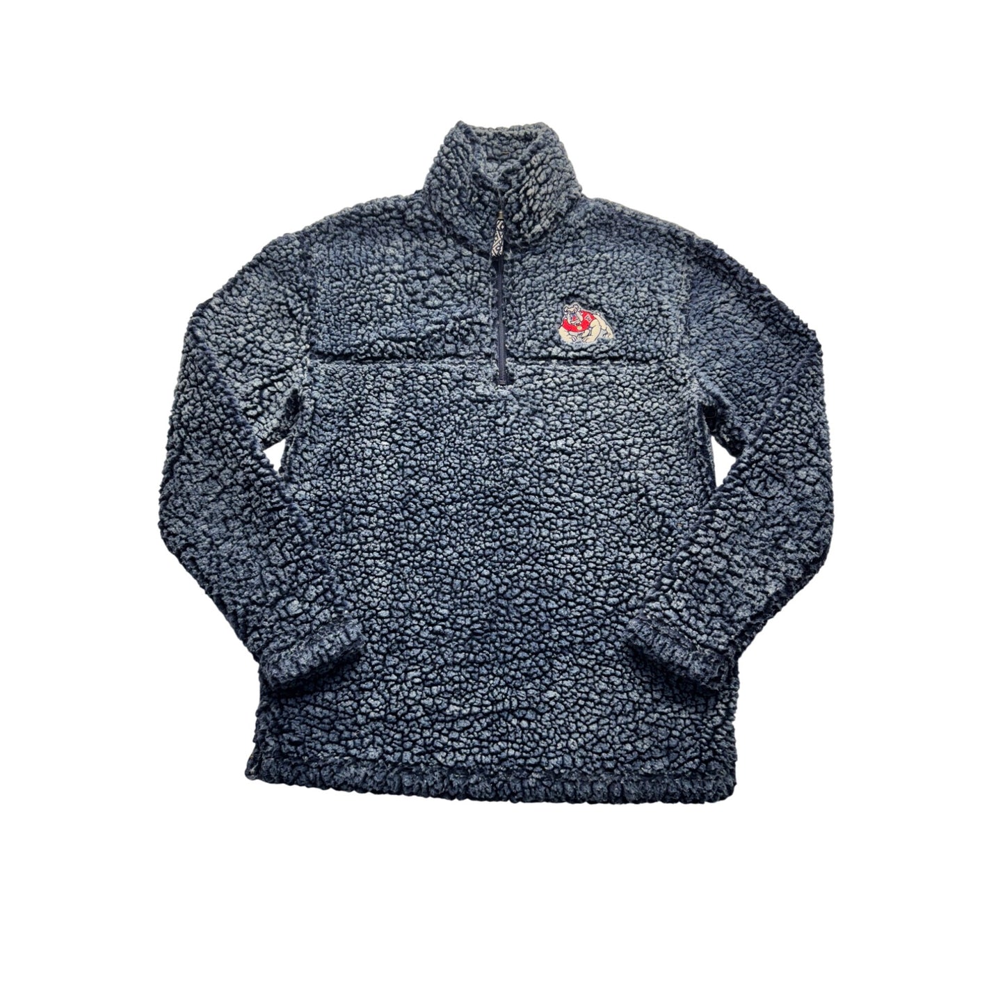 Boxercraft XS Blue Sherpa Pullover With Embroidered Bulldog Logo #9059
