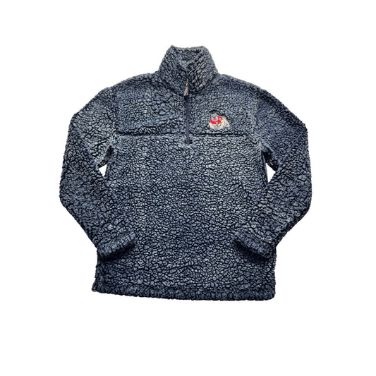 Boxercraft XS Blue Sherpa Pullover With Embroidered Bulldog Logo #9059