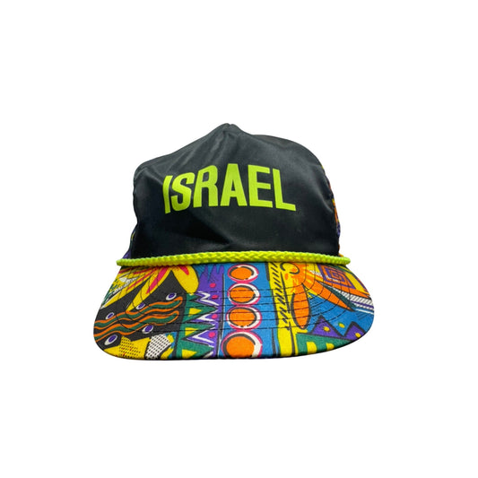 Vintage Israel Graphic Snapback Hat With Colorful Abstract Design #9977