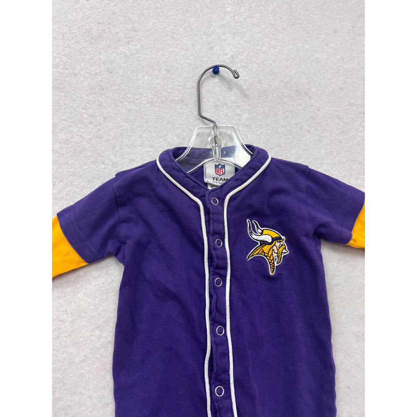 Minnesota Vikings Baby Romper 3/6 Months  NFL Team Apparel #578A