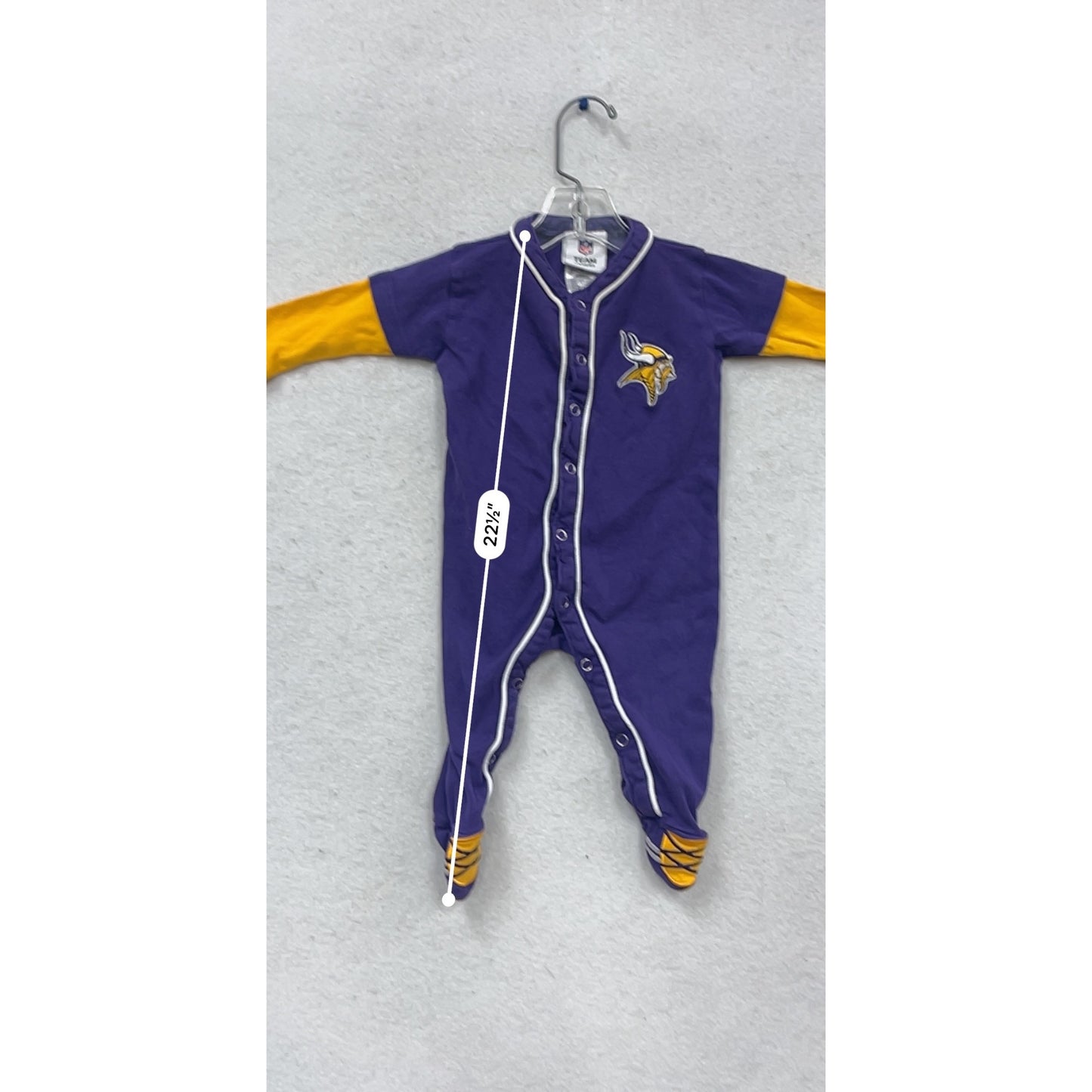 Minnesota Vikings Baby Romper 3/6 Months  NFL Team Apparel #578A