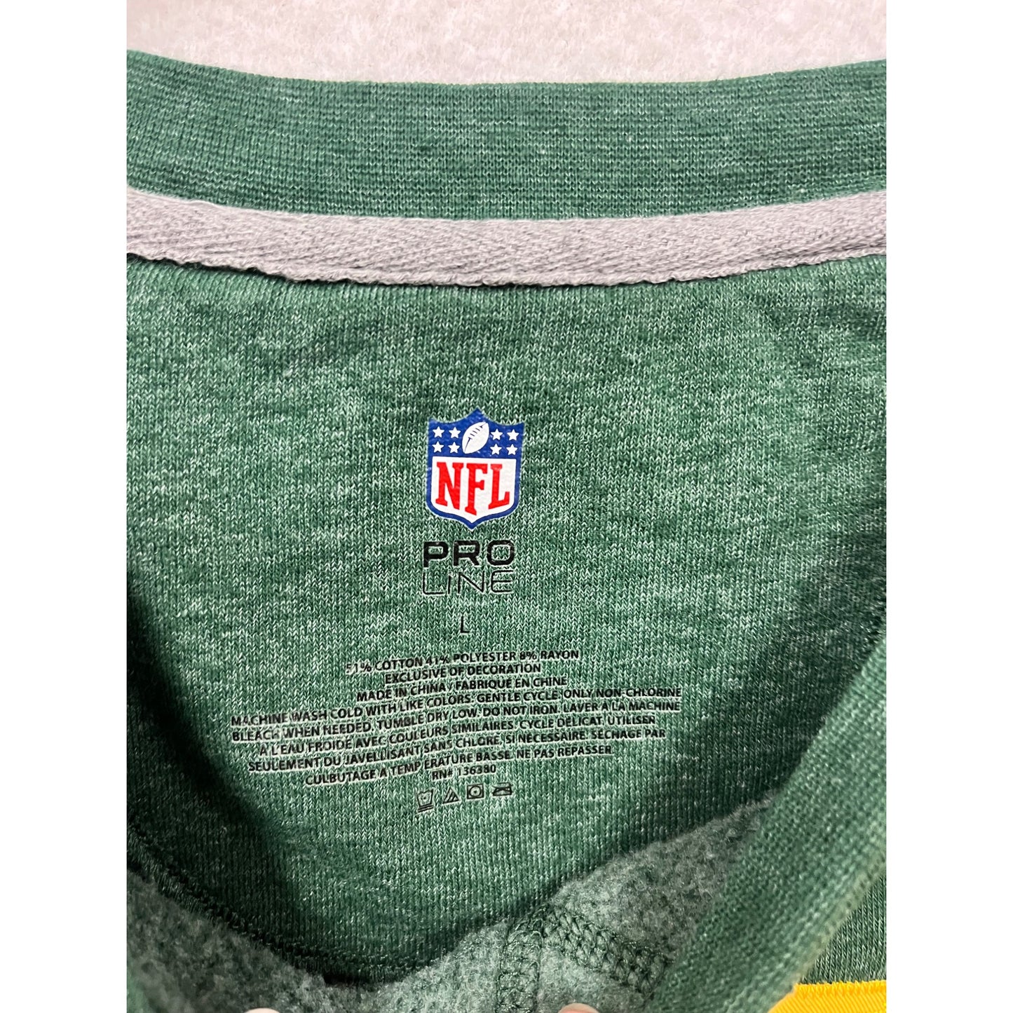 NFL Pro Line Packers Sweatshirt L Green & Grey #247A