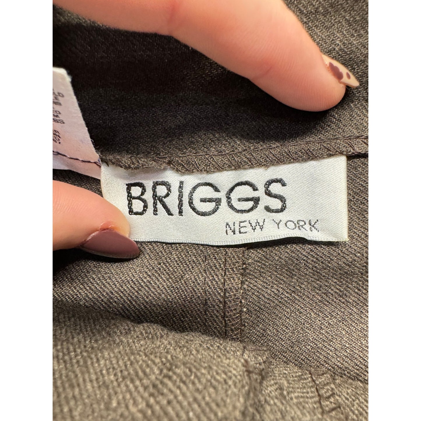 Briggs New York  Brown Pleated Trousers Size 10 Polyester Made In USA #225B
