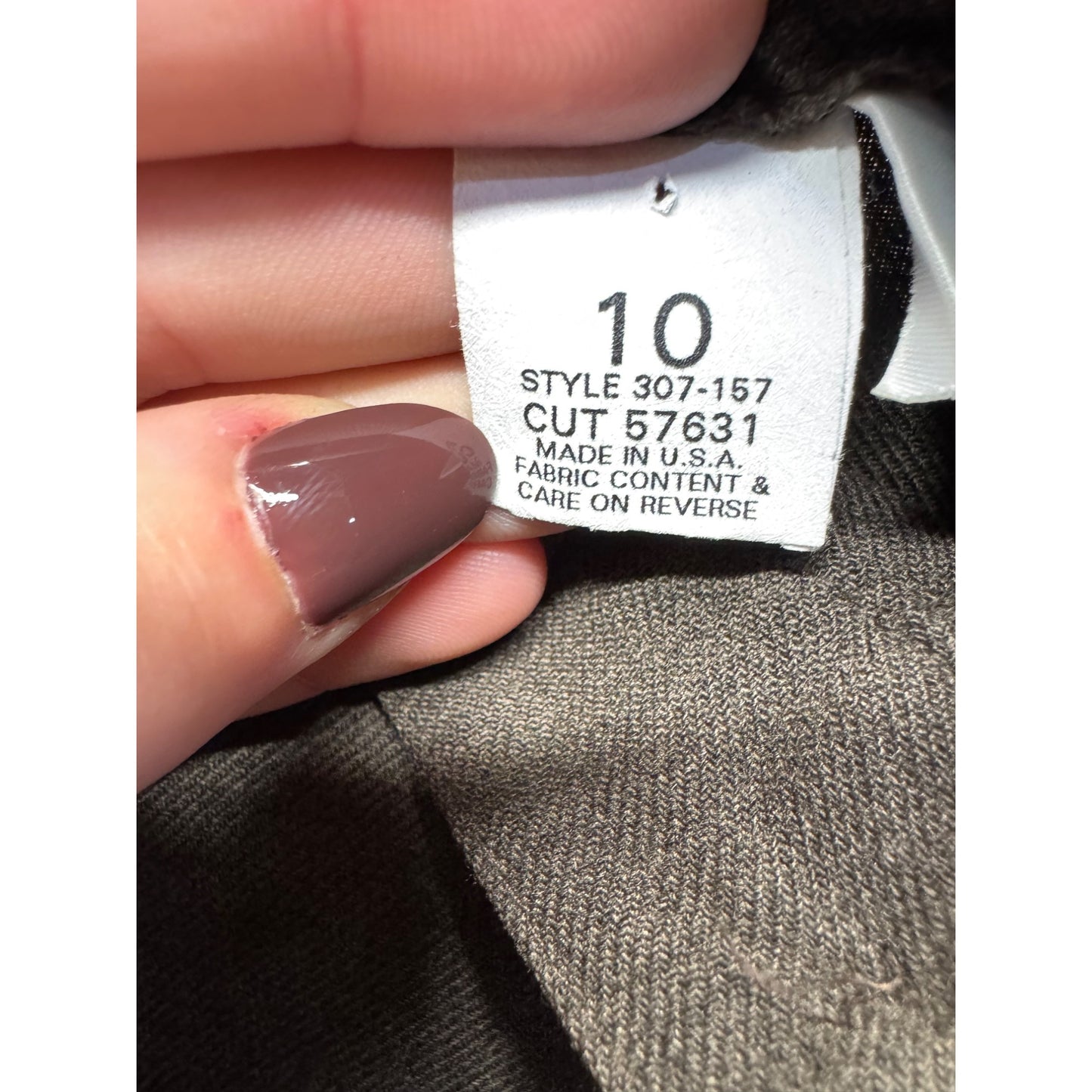 Briggs New York  Brown Pleated Trousers Size 10 Polyester Made In USA #225B