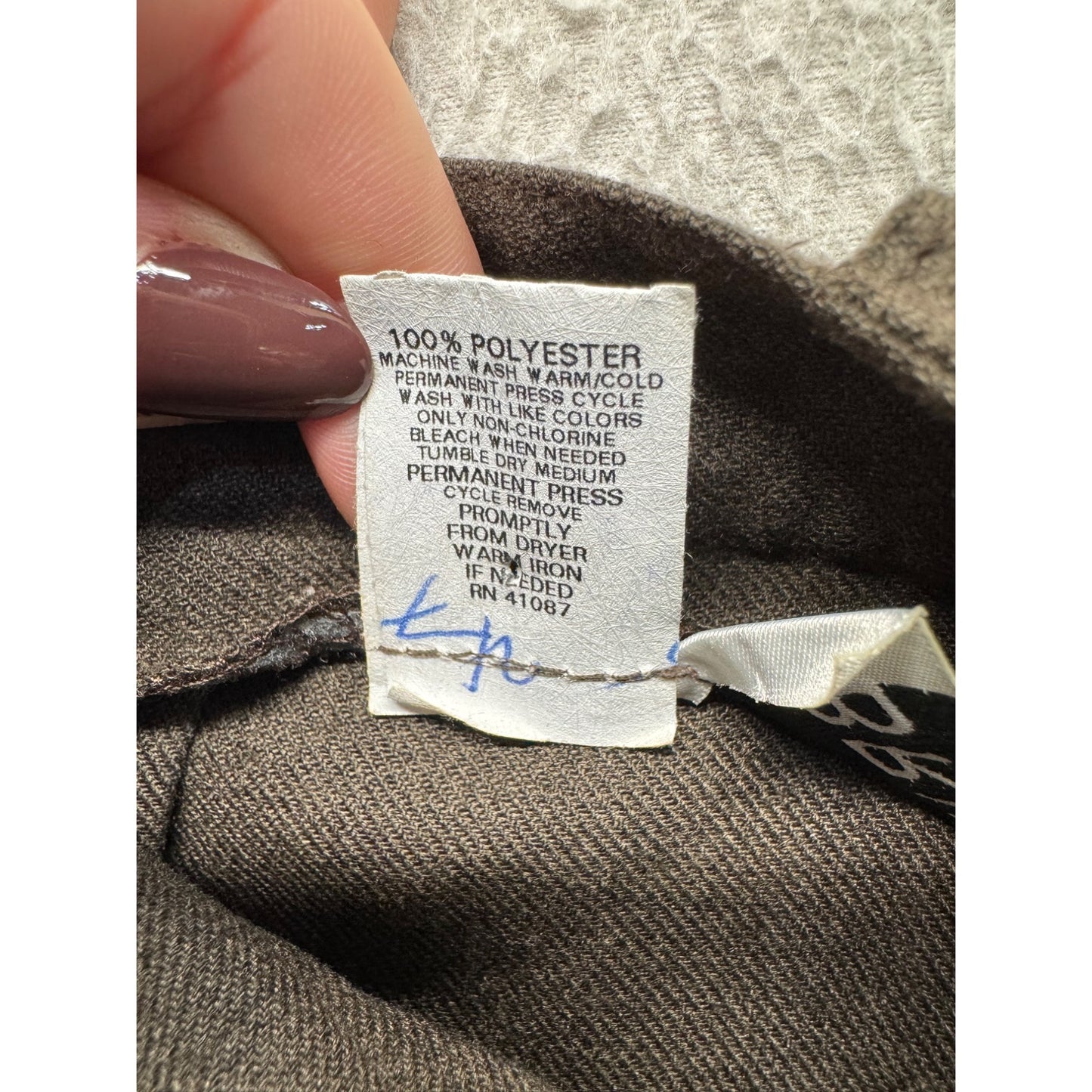 Briggs New York  Brown Pleated Trousers Size 10 Polyester Made In USA #225B