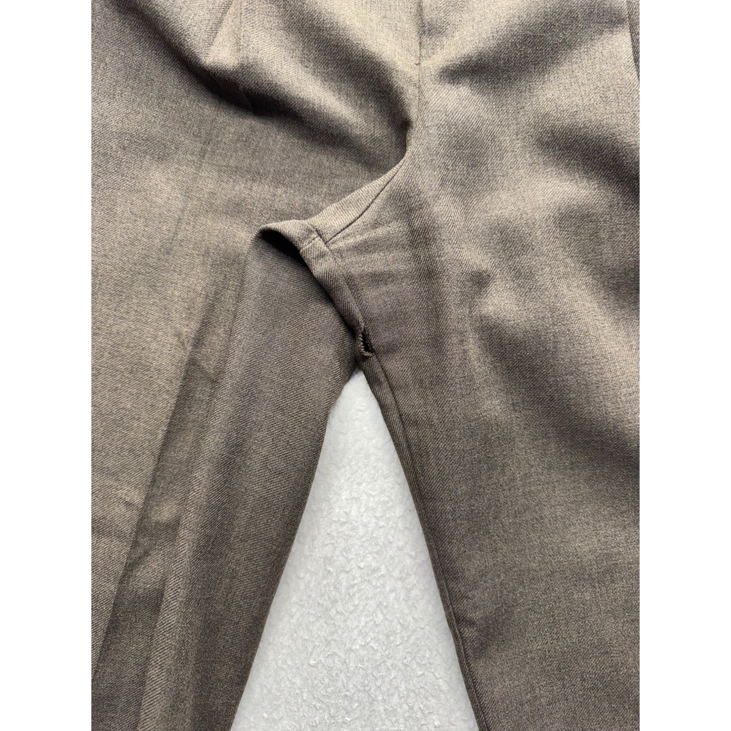 Briggs New York  Brown Pleated Trousers Size 10 Polyester Made In USA #225B