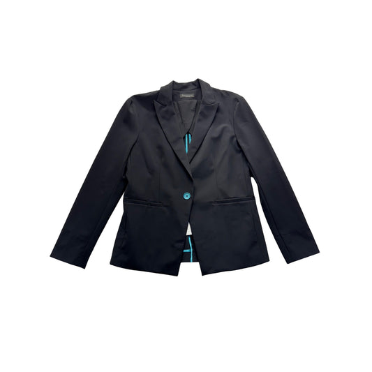 Spencer Jane Womens Black Blazer With Teal Button Accent Size XL #9418