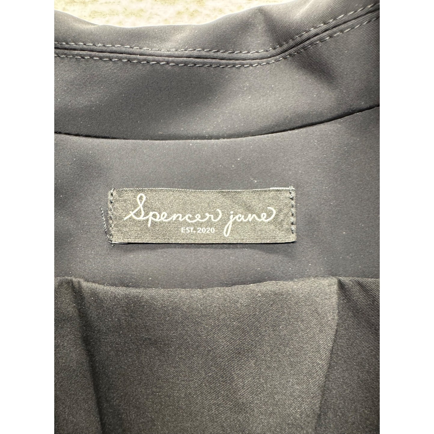 Spencer Jane Womens Black Blazer With Teal Button Accent Size XL #9418