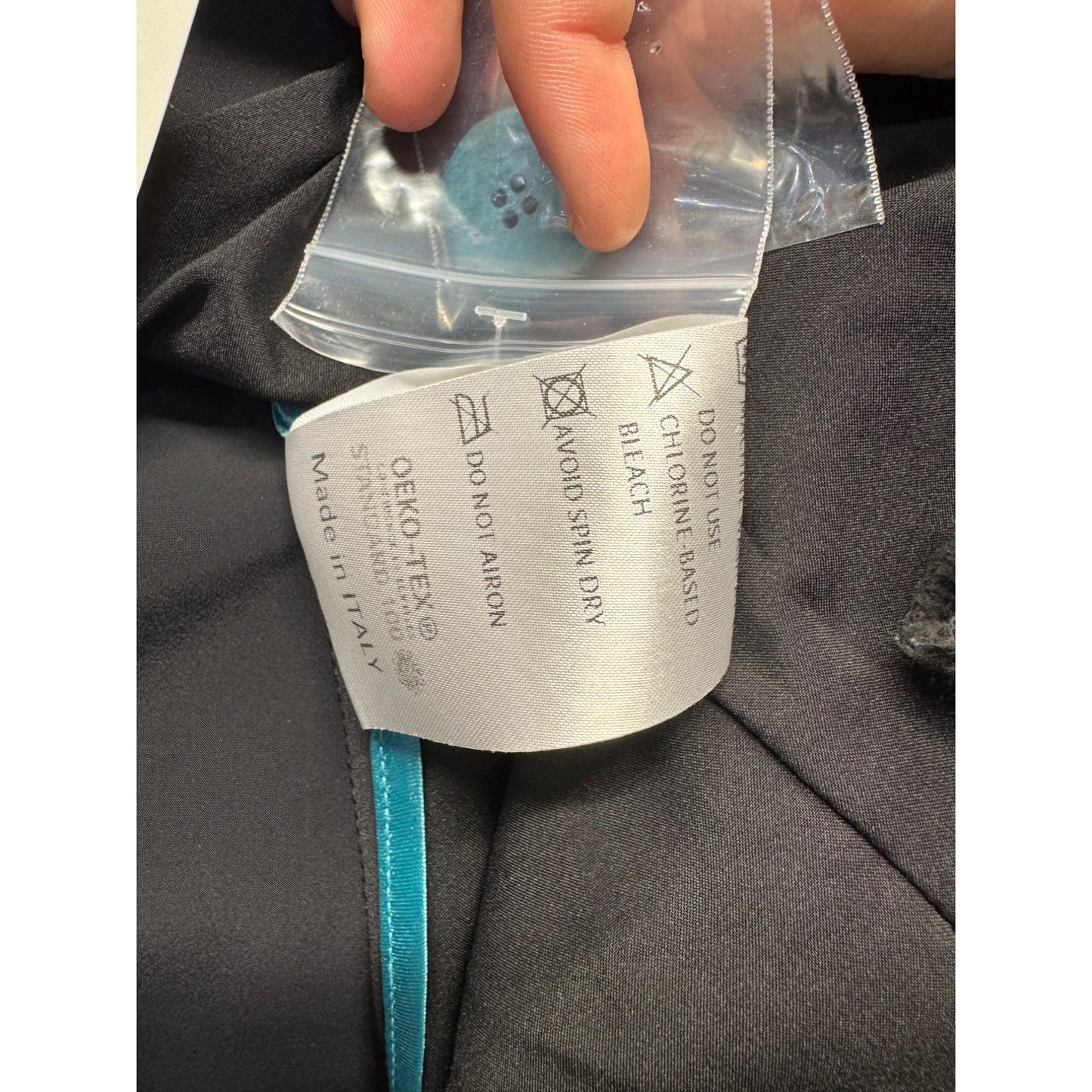 Spencer Jane Womens Black Blazer With Teal Button Accent Size XL #9418