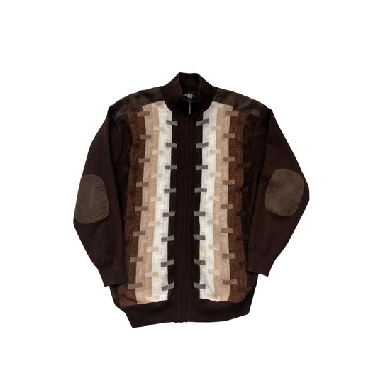 Michael Irvin Mens 4XL Brown Knit Cardigan #8802