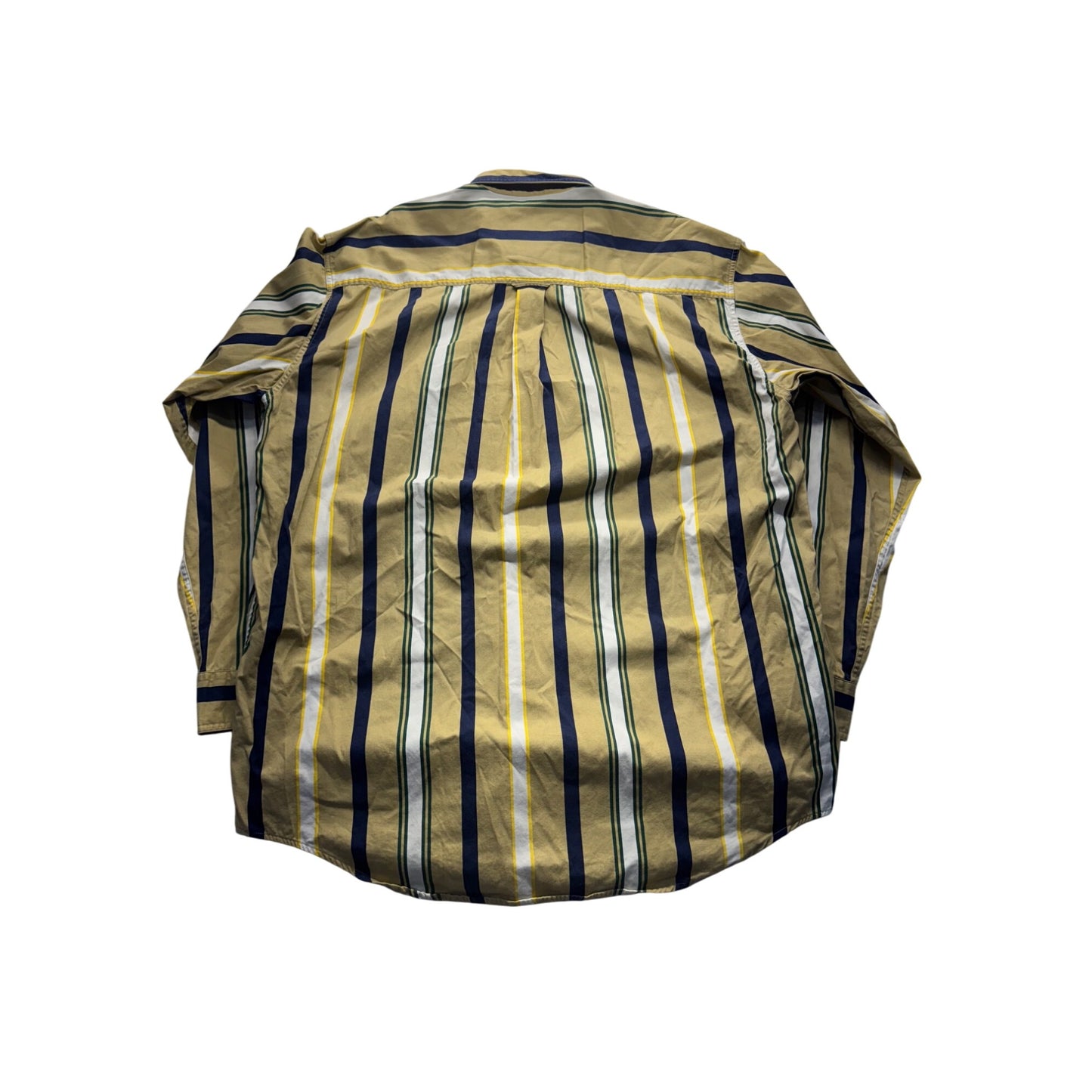 Basic Options Tall Striped Button-Up Shirt 100% Cotton XL #9049