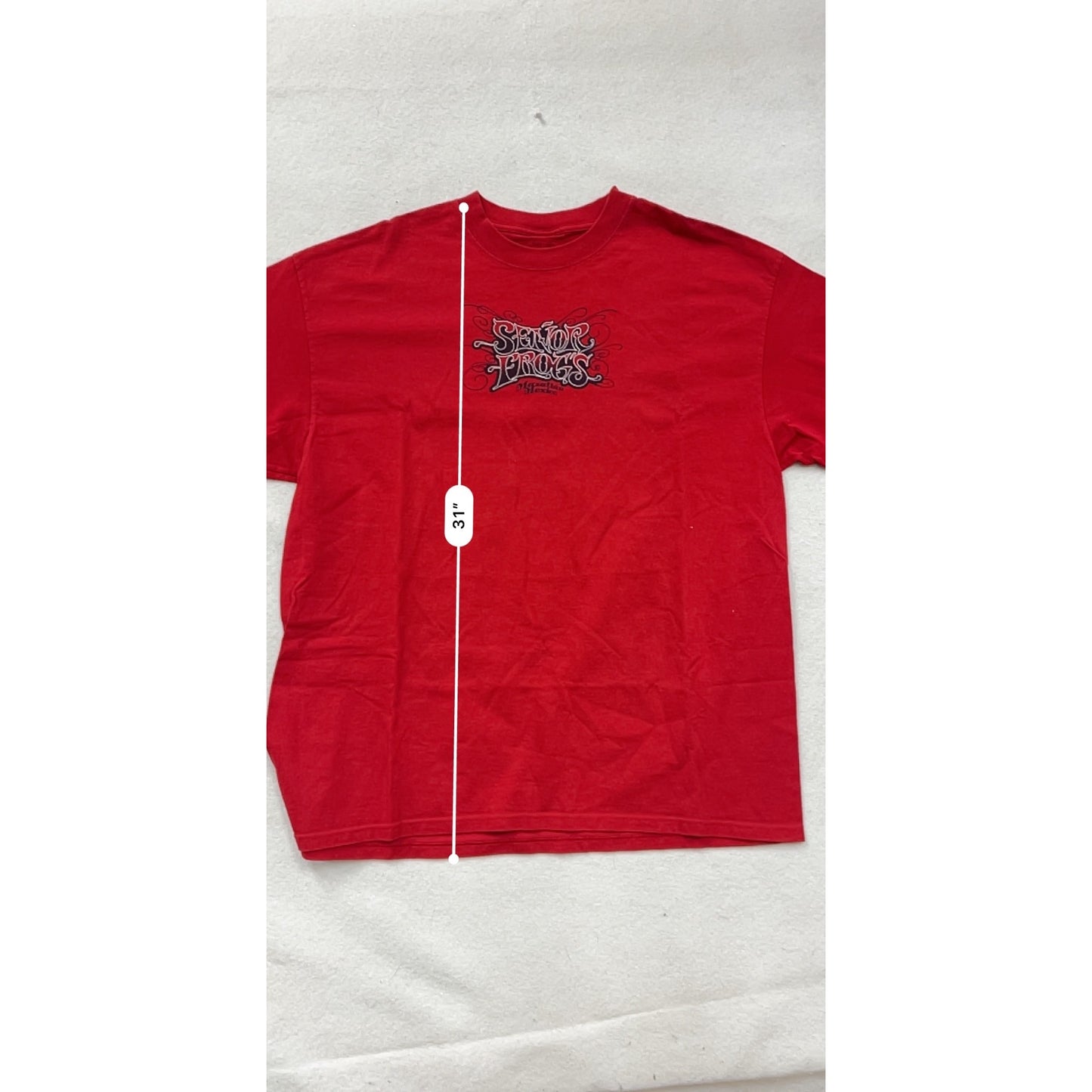 Senior Frogs Red Graphic T-Shirt Mens 2X #8404