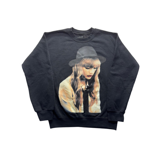 Taylor Swift Black Sweatshirt With Portrait Graphic S #7826