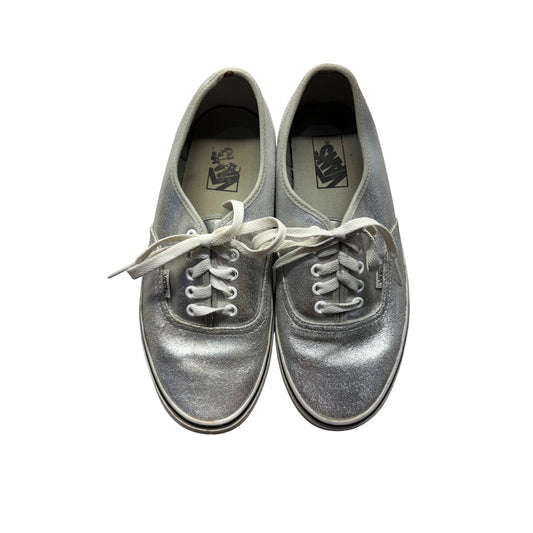 Vans Silver Metallic Lace-Up Sneakers Men's Size 7.5 #351B