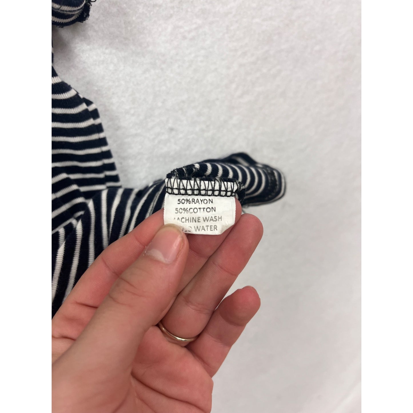 Brandy Melville Womens Black & White Striped Short-Sleeve T-Shirt M/L #6808