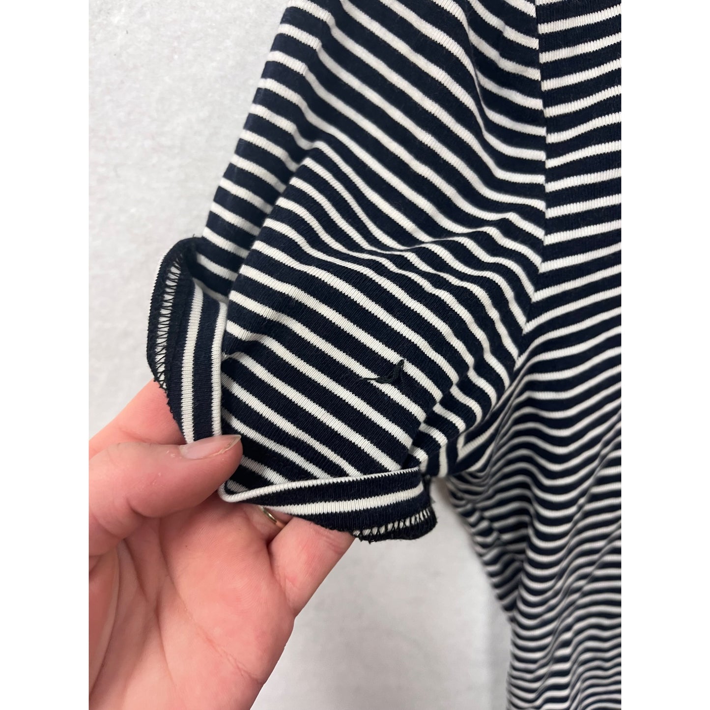 Brandy Melville Womens Black & White Striped Short-Sleeve T-Shirt M/L #6808