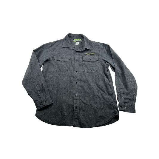 Arcticwear Arctic Cat Grey Button-Up Shirt XL With Dual Chest Pockets Long Sleeve #6637