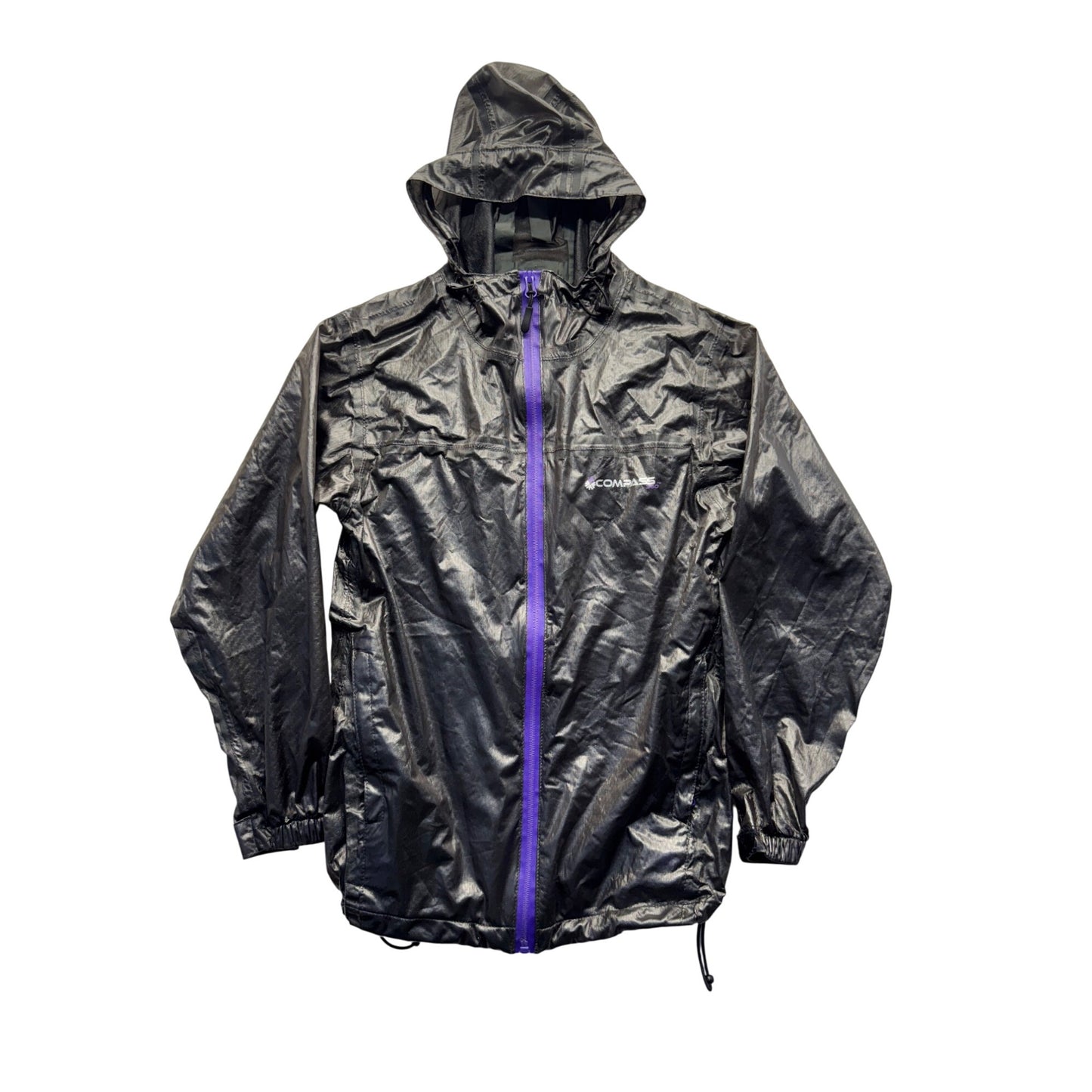 Compass 360 Rain Jacket W/ Hood Size SM Black Waterproof #9504