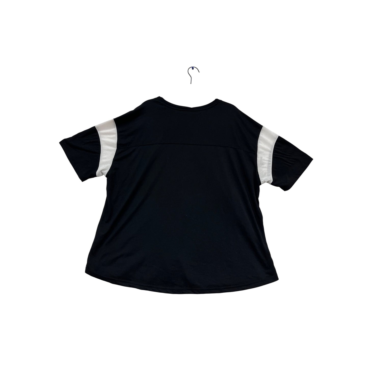 Nike Womens Dri-Fit T-Shirt Black/White Size 2X #721A