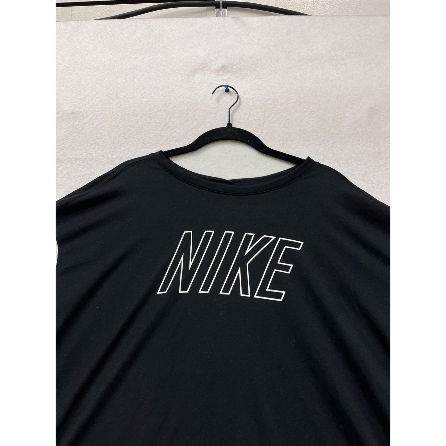 Nike Womens Dri-Fit T-Shirt Black/White Size 2X #721A