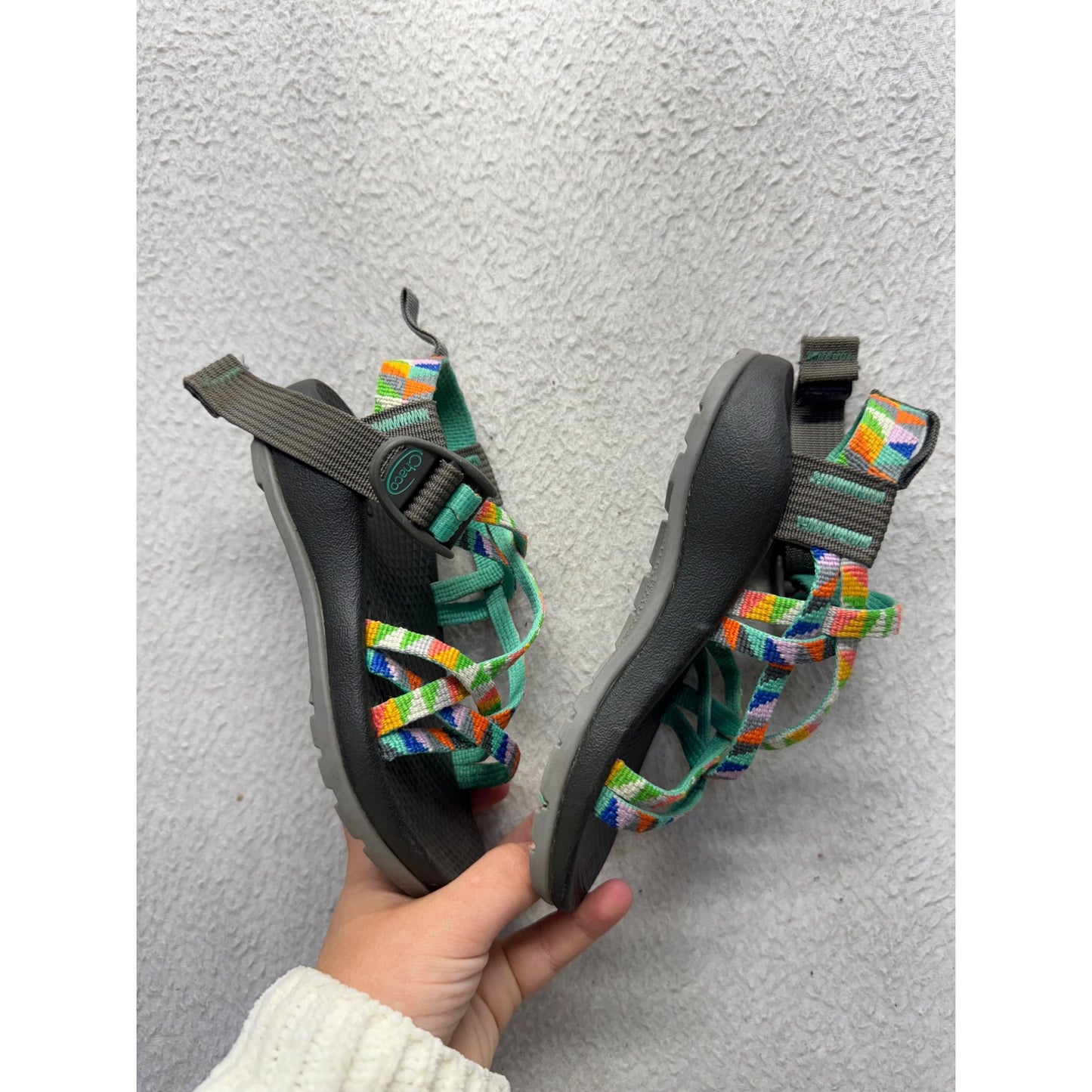 Chaco Kids Z/1 Ecotread Sandals Multicolor Adjustable Straps Size 10 #9834