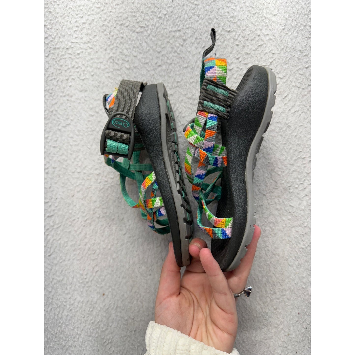 Chaco Kids Z/1 Ecotread Sandals Multicolor Adjustable Straps Size 10 #9834