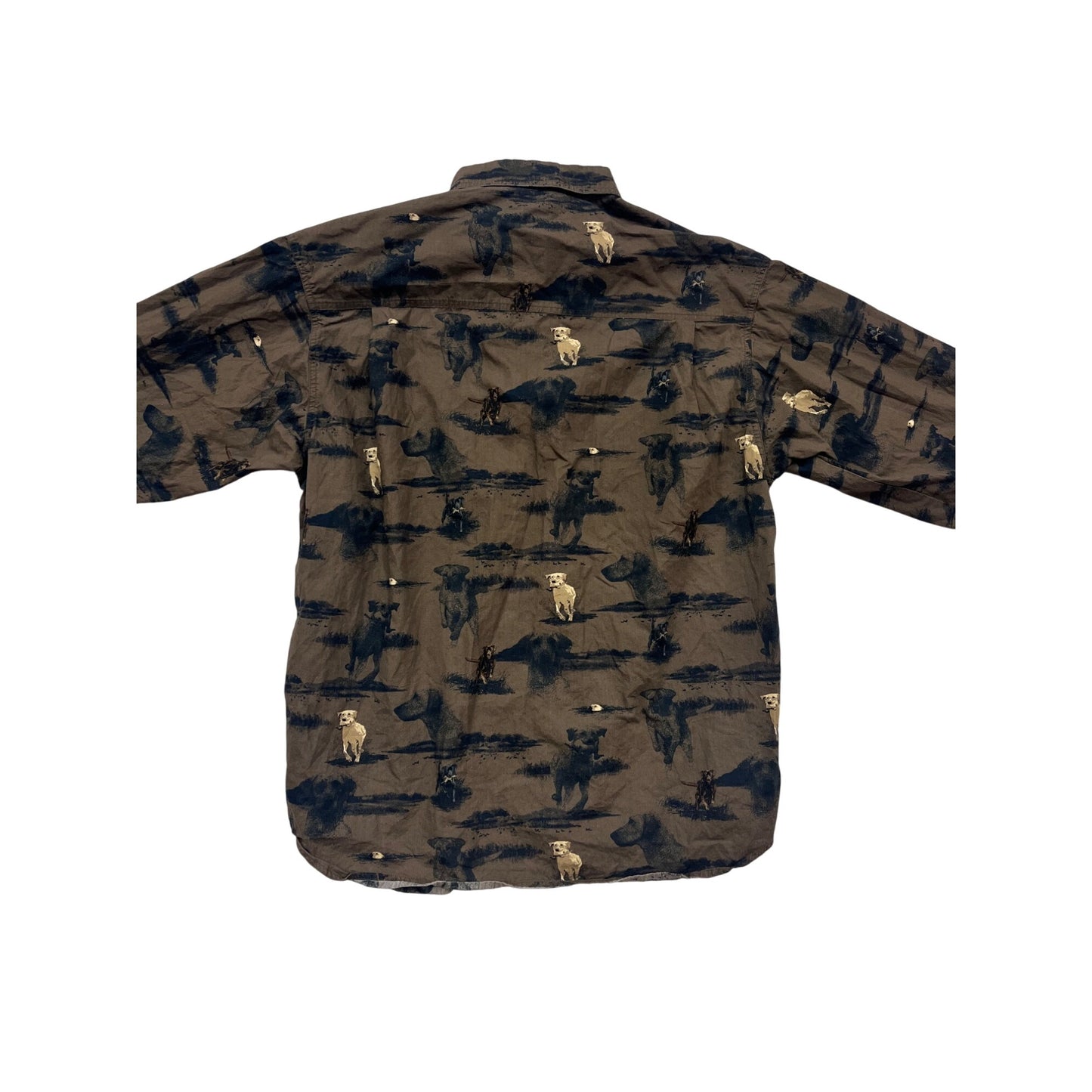 Columbia River Lodge Cotton Button-Down Shirt L #232A