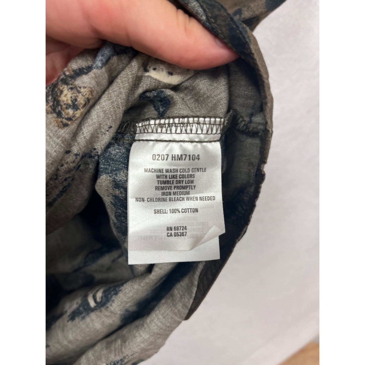 Columbia River Lodge Cotton Button-Down Shirt L #232A